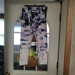 Calvin Klein Performance Wicking Blue White Multi-Color Leggings Women's M